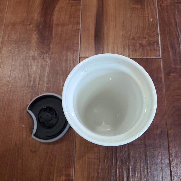 Starbucks Classic White Green Ceramic Tumbler Coffee Travel Mug Drinkware 12 OZ - Picture 5 of 7